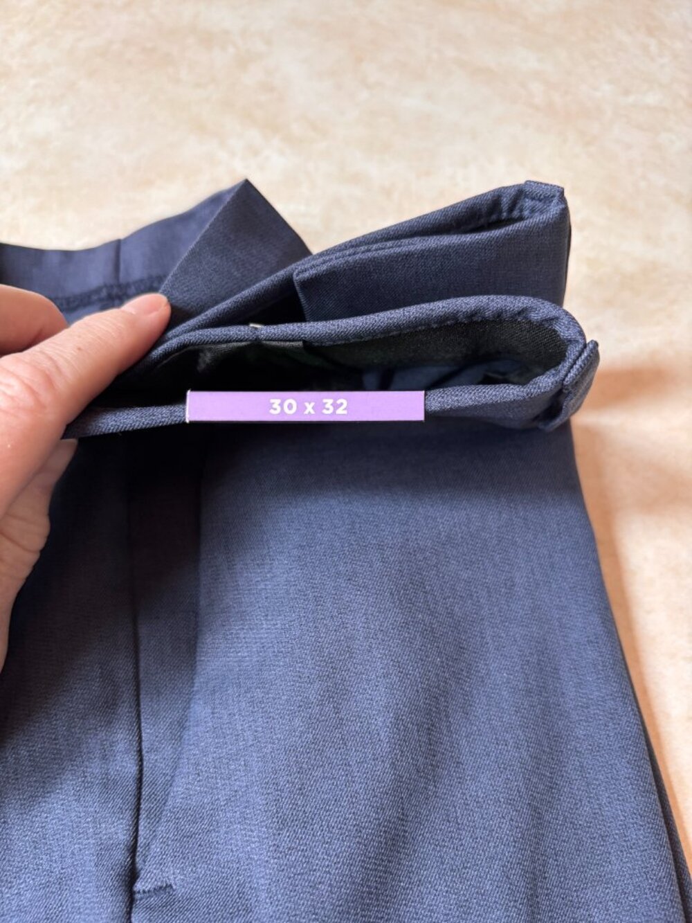 NWT Haggar Men's Dress Pants – Navy – 30x32 - Picture 3 of 3